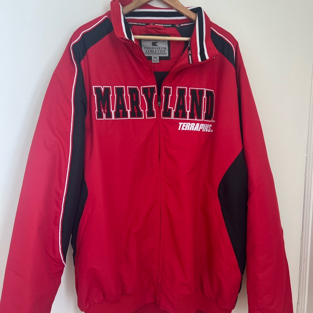 Colosseum Red and Black Maryland Terrapins Windbreaker